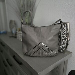 Gently Used The Sak Gray Studded Shoulder Bag